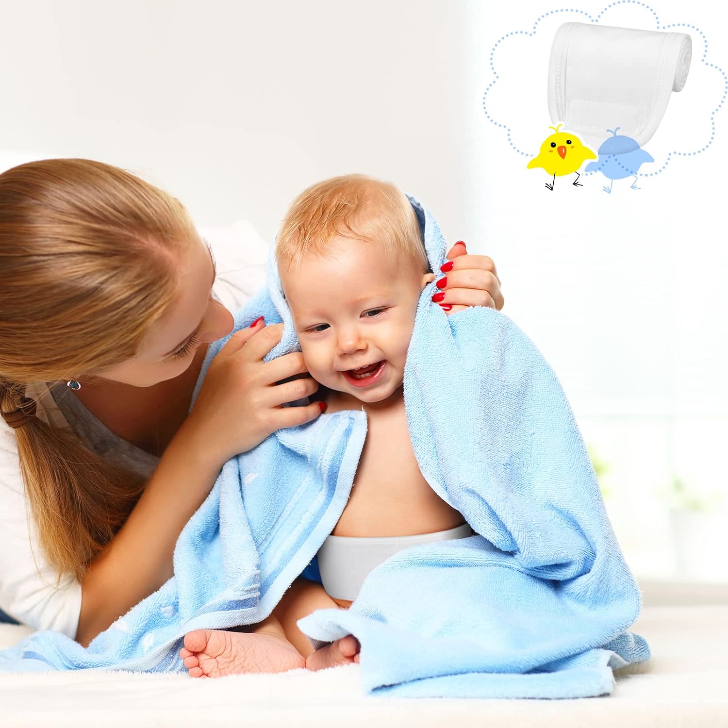 8 Pieces Cotton Baby Umbilical Cord Belly Band Soft Infant Belly Protector Baby Belly Button Band Newborn Navel Belt for 0-12 Months Babies, 4 Styles - Image 6